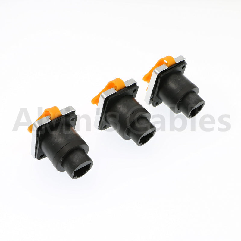 [Australia - AusPower] - Alvin's Cables RJ45 Waterproof Connector Sockets IP65 Ethernet Panel Mount RJ45 Connector 3 Pcs Yellow&black 
