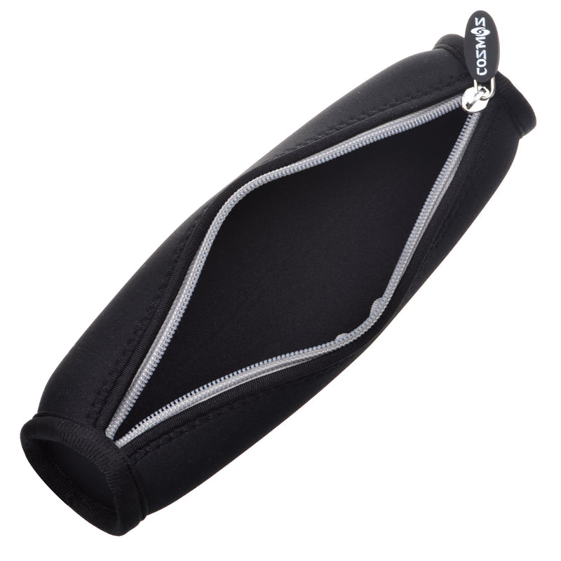 [Australia - AusPower] - Cosmos Black Color Neoprene Stylus Pen Case Holder Pencil Bag Pouch Gray Zipper 