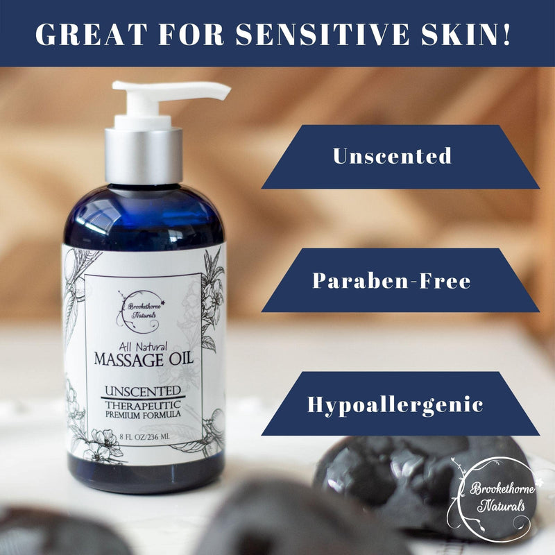 [Australia - AusPower] - Almond Massage Oil – All Natural, Unscented Spa Quality Formula. Great for Massage Therapy, Body Massage & Therapeutic Massage – with Sweet Almond, Jojoba & Grapeseed Oils - 8.5oz 