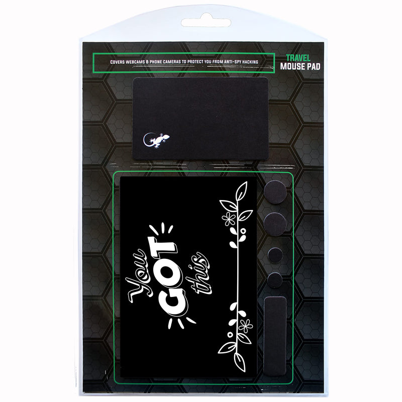 [Australia - AusPower] - Mouse Pad Adhesive Bottom - Sticks to Any Surface - Portable - Webcam Covers and Screen Cleaner Included (You GOT This) YOU GOT THIS 