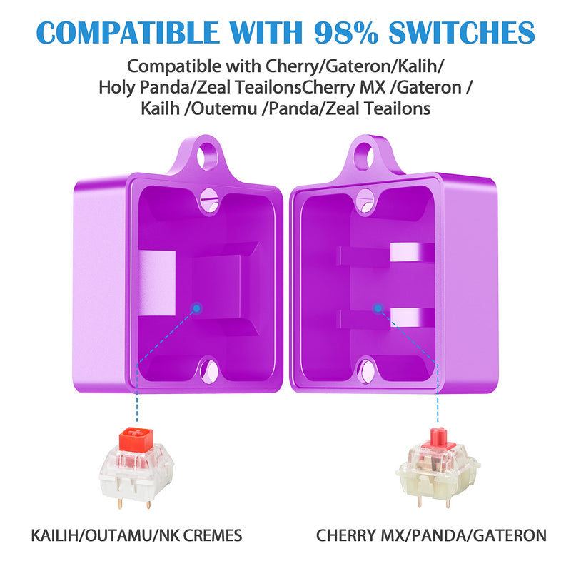 [Australia - AusPower] - HONKID Switch Opener Aluminum Keyboard Switch Opener for Cherry MX Gateron Kailh Outemu and Panda Mechanical Switches with Metal Magnet (Purple) purple 