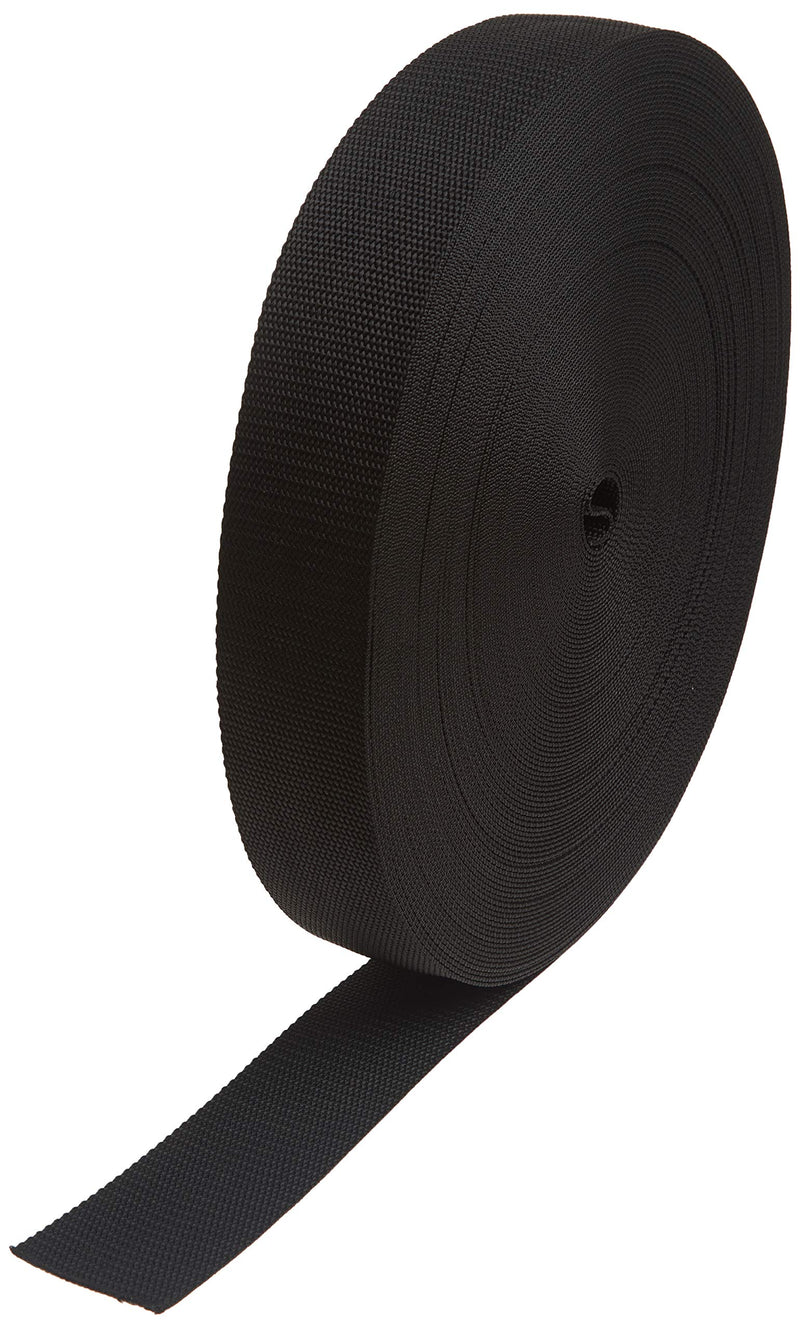 [Australia - AusPower] - Strapworks Heavyweight Polypropylene Webbing - Heavy Duty Poly Strapping for Outdoor DIY Gear Repair Black 2" x 10 yard 