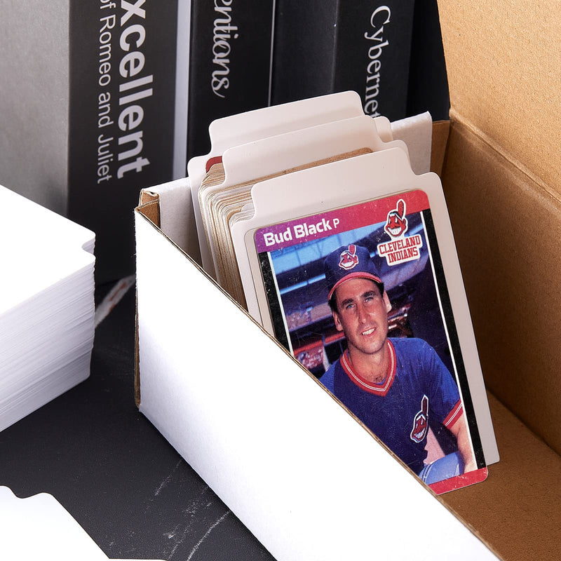 [Australia - AusPower] - White Trading Card Divider Cards Card Sorting Tray Plastic Divider Cards Playing Card Seperator Trading Card Organizer Trading Card Pages for Games Sports Supplies, 69 x 97 mm (100) 100 