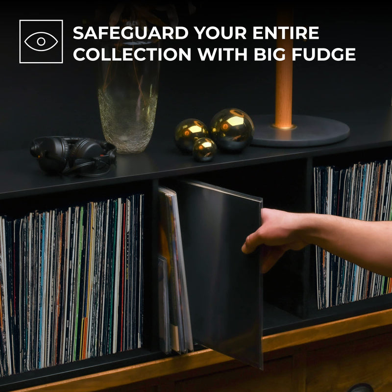 [Australia - AusPower] - BIG FUDGE 25 Pack Vinyl Record Outer Sleeves 12" LP | Durable & Wrinkle-Free | Crystal Clear & Made from High-Density Polypropylene | 3 mm Thick, 12.75” x 12.75” | Fits Most Gatefolds and Double LPs 12 inches 