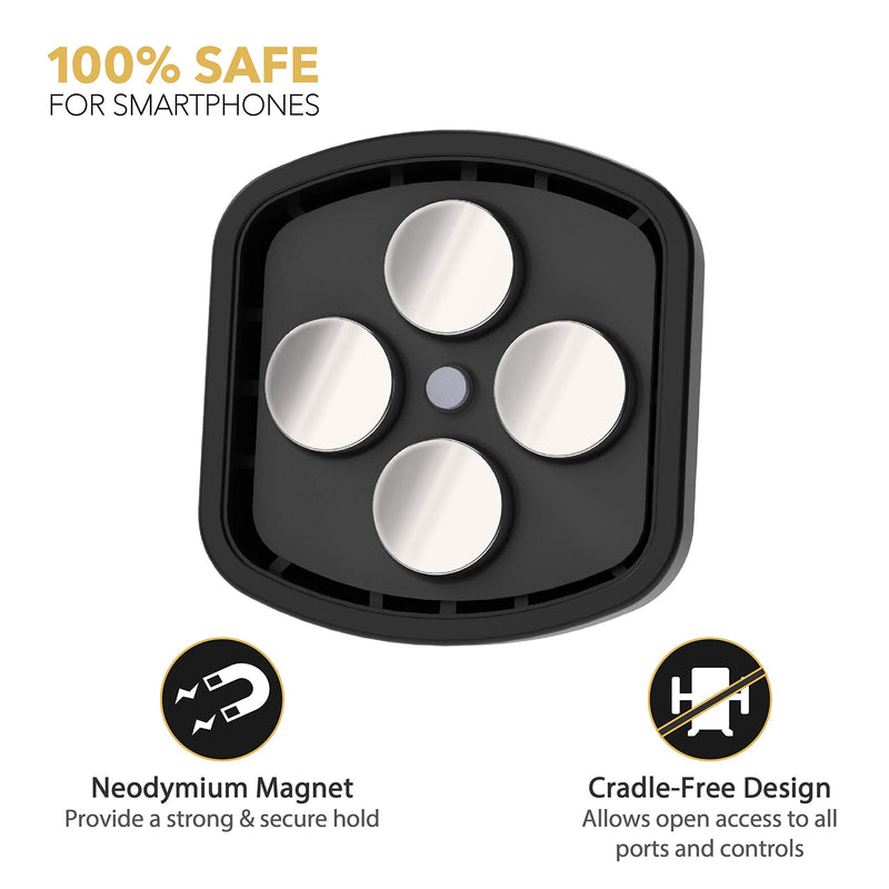 [Australia - AusPower] - Scosche MM2VP2SR-SP MagicMount Pro Magnetic FreeFlow Vent Mount Holder Phone Mount for Car, Black 