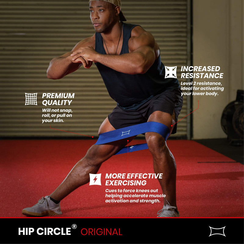 [Australia - AusPower] - Sling Shot Mark Bell Hip Circle Resistance Bands for Exercising (Level 2) Medium Blue 