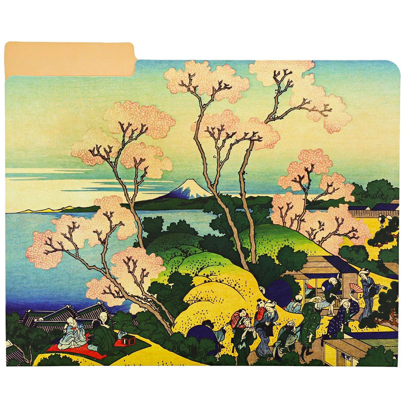 [Australia - AusPower] - Decorative File Folders 1/3 Cut Tab, Japanese Inspired Hokusai Designs (12 Pack) 