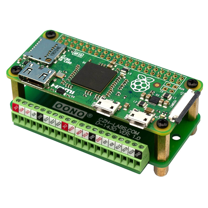 [Australia - AusPower] - Ultra-Small RPi Zero Terminal Block Breakout Board Module, for Raspberry Pi Zero-W 