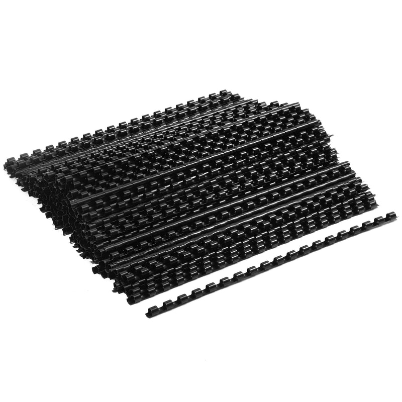 [Australia - AusPower] - Black Spiral Binding Coils, Plastic Coil Spines for 20 Sheets (6mm, 11 in, 200 Pack) 