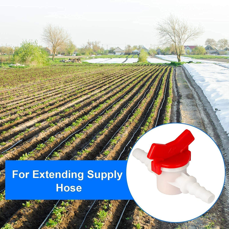 [Australia - AusPower] - Feelers Drip Irrigation Switch Valve,1" Barbed Hose ID Ball Valve for Drip Irrigation Hoses Agricultura Garden (Pack of 2) 1" Barb 2Pcs 