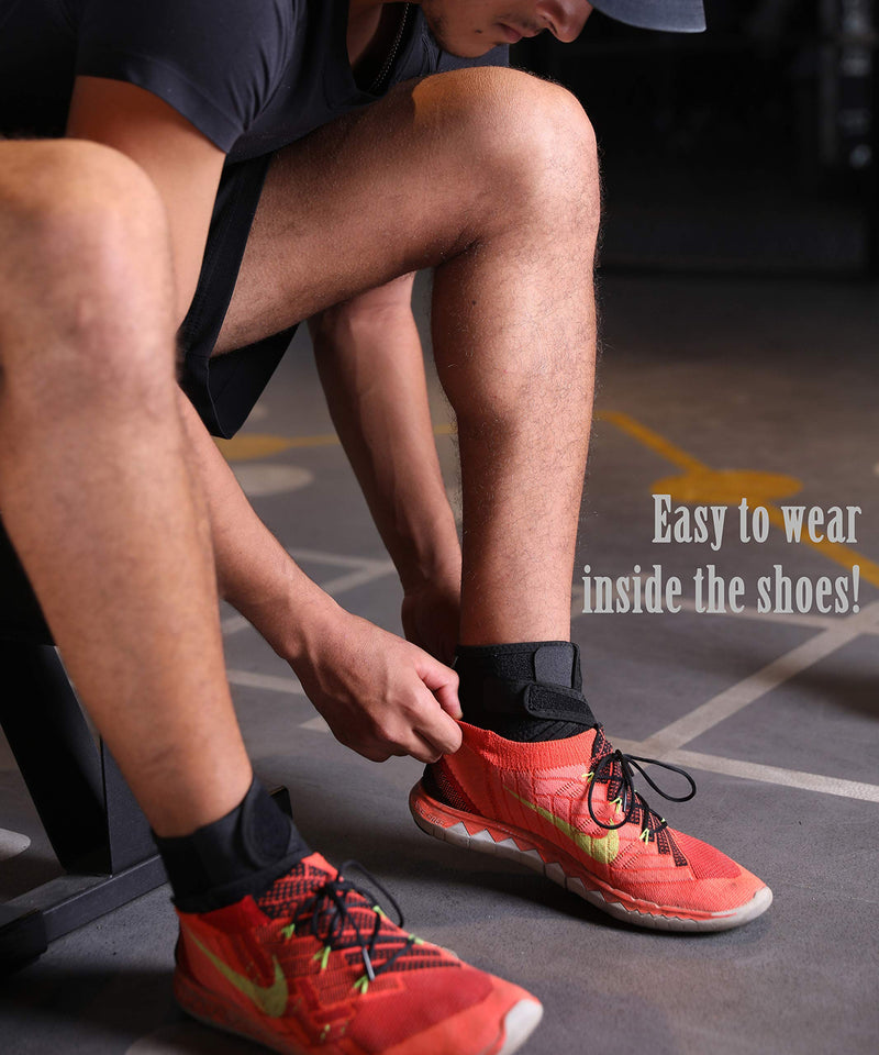 [Australia - AusPower] - HiRui Ankle Wrap Ankle Brace, Compression Ankle Support for Sprains Arthritis Recovery- Ankle Stabilizer for Running Basketball Soccer Fitness- Kids Youth Adult- Breathable/Adjustable (L, 1 Pack) Large (Pack of 1) 