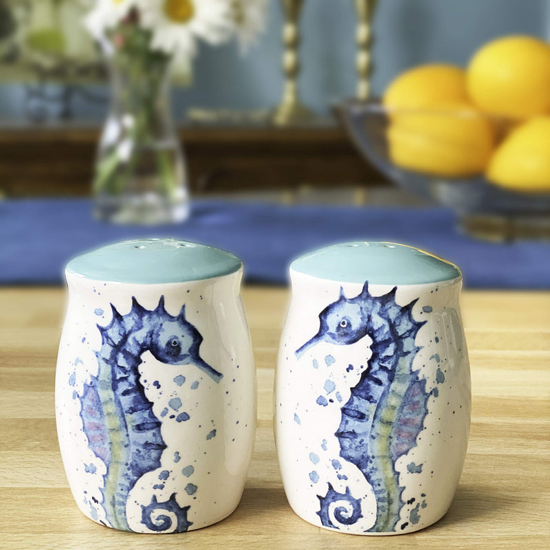 [Australia - AusPower] - Salt and Pepper Shakers - Adorable Ceramic Seahorse Novelty Set 