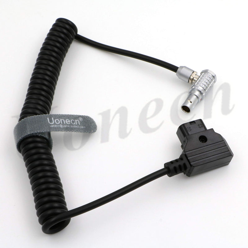 [Australia - AusPower] - Uonecn Teradek Bond Power Cable for ARRI RED Camera Anton Bauer Right Angle 2 Pin Male to D-Tap Spring Cable 12'' Spring cable right angle 2 pin male to Dtap 