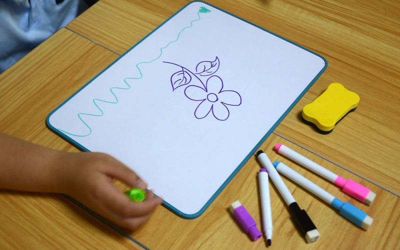 [Australia - AusPower] - Dry Erase Lapboard Double Sided, Dry Erase Board with Lines for Kids, Small Whiteboard for Home & School 
