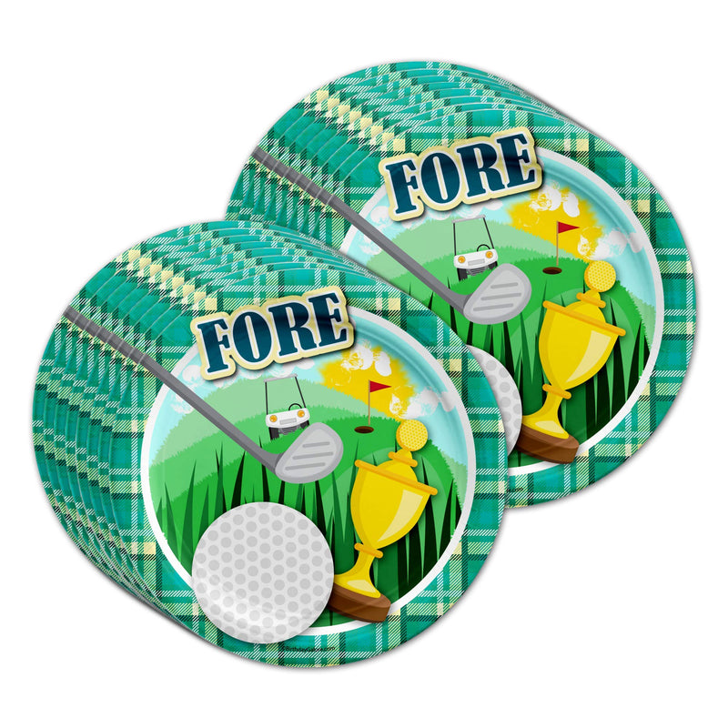 [Australia - AusPower] - Golf Sports Birthday Party Supplies Set Plates Napkins Cups Tableware Kit for 16 