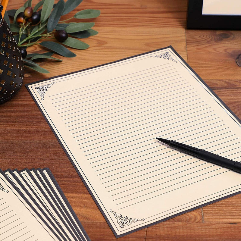 [Australia - AusPower] - Vintage Lined Stationery Paper for Writing Letters (Cream, 8.5 x 11 In, 48 Sheets) 