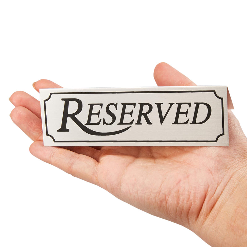 [Australia - AusPower] - Juvale 12 Pack Reserved Metal Table Tent Sign for Restaurant and Weddings 
