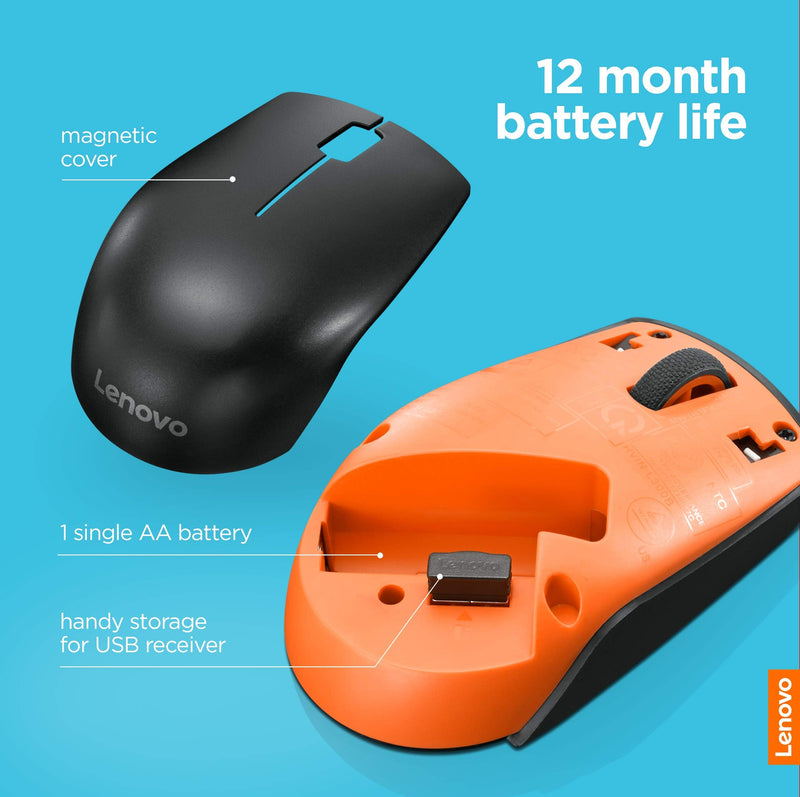 [Australia - AusPower] - Lenovo 300 Wireless Compact Mouse, Black, 1000 dpi, Ultra-portable design, Up to 12 months battery life, GX30K79402 