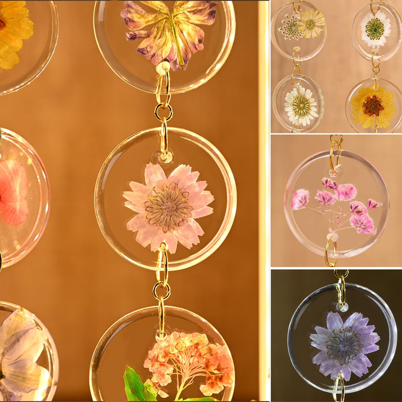 [Australia - AusPower] - SMUK Handmade Dried Flower LED Desk Lamp, 3 Way Dimmable Cute Pressed Flower Bedside Lamp with Wooden Frame for Desk, Table, Bedroom, Living Room, Office, Aesthetic Cute Table Lamp 