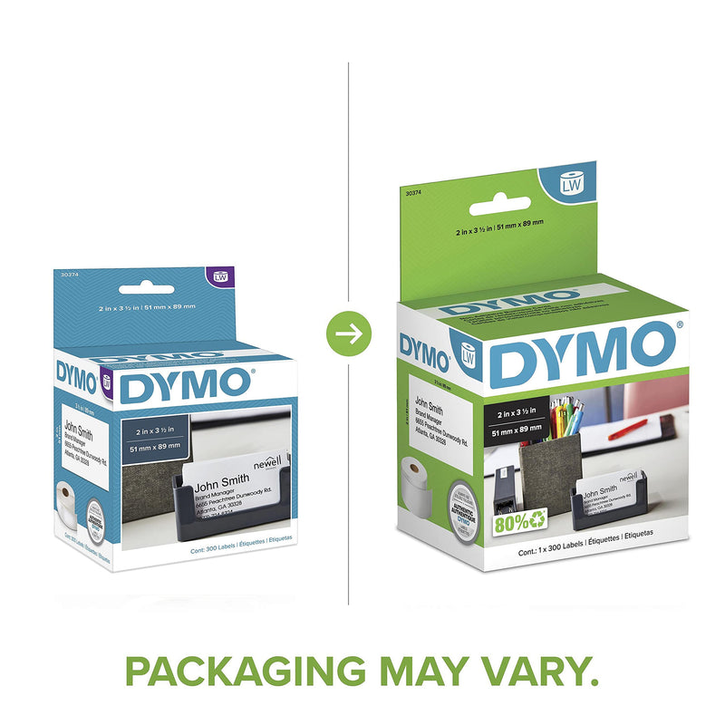[Australia - AusPower] - DYMO White 2x3-1/2" Card Stock 300 Per Roll 
