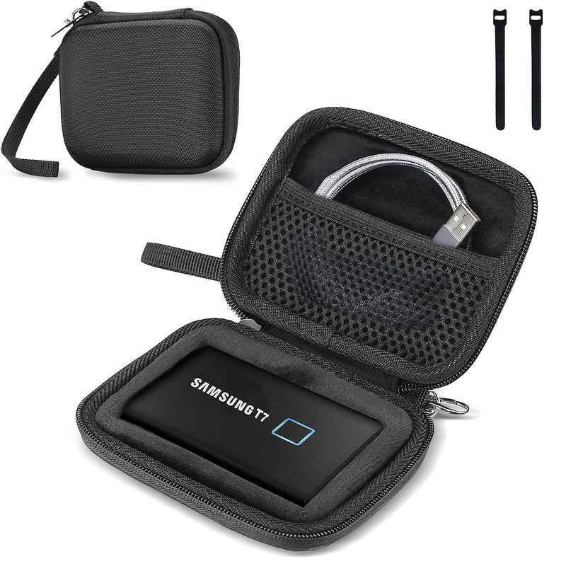 [Australia - AusPower] - ProCase Portable Hard Drive Case Bundle with ProCase Samsung T7/ T7 Touch Portable SSD Hard Carrying Case and 2 Cable Ties 