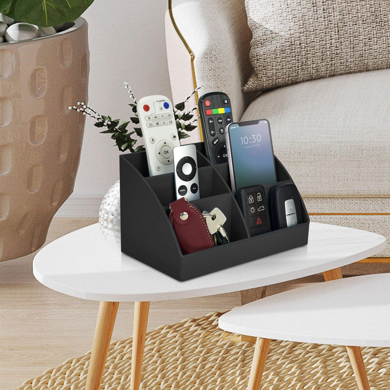 [Australia - AusPower] - Acrimet Incline Desktop Easy Organizer Caddy Holder - Supplies Storage and Home Organization (Plastic) (Black Color) 