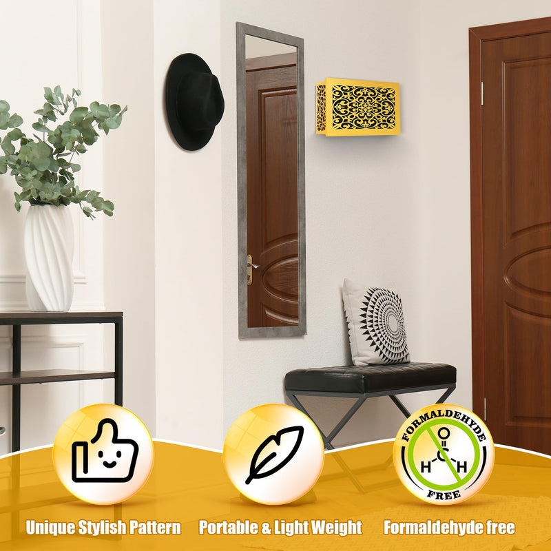 [Australia - AusPower] - Doorbell Chime Cover Box Only, Wooden Doorbell Chime Box, Doorbell Chime Cover Box for Indoor Outdoor, with Extra Self-adhesive Tape, Easy to Install for Home 