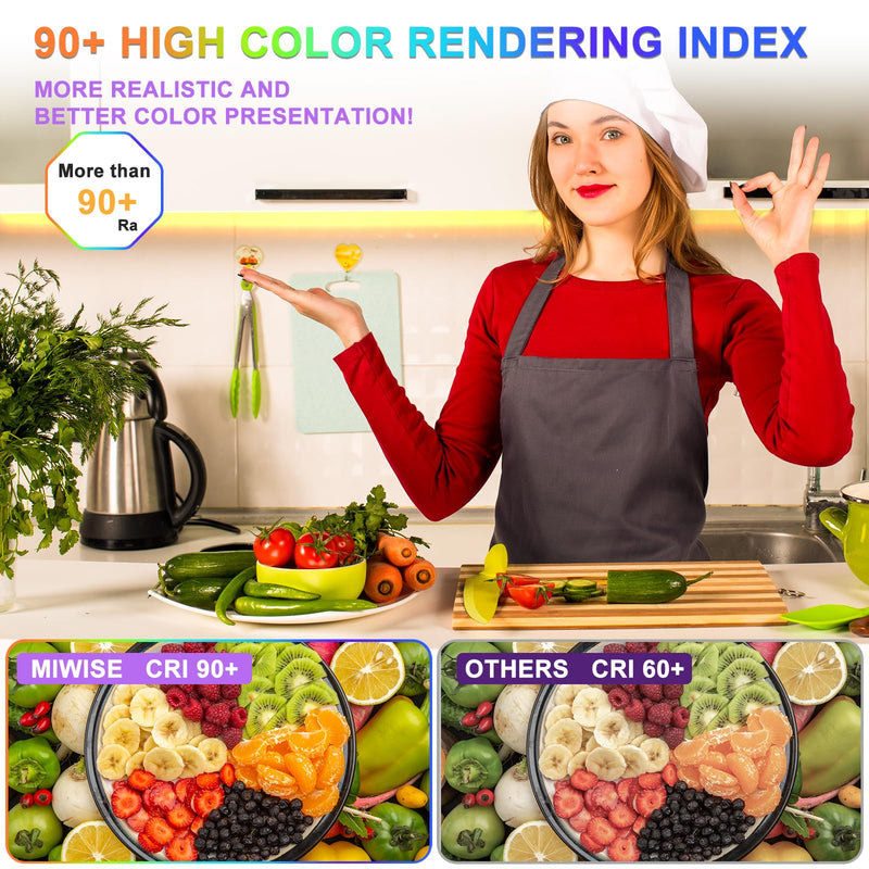 [Australia - AusPower] - MIWISE COB LED Strip 32.8ft/10m,CRI 90+ Warm White 3000K High Lumen Super Bright Flexible DC24V LED Tape Light,for Cabinet Home Office DIY Lighting Projects(Adapter&Controller NOT Included) 3000K-32.8ft/10m 