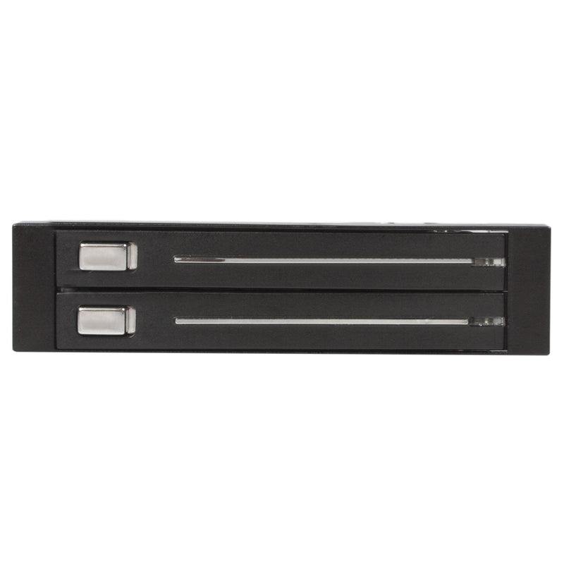 [Australia - AusPower] - StarTech.com 2 Drive 2.5in Trayless Hot Swap SATA Mobile Rack Backplane - Dual Drive SATA Mobile Rack Enclosure for 3.5 HDD (HSB220SAT25B), Black Single 