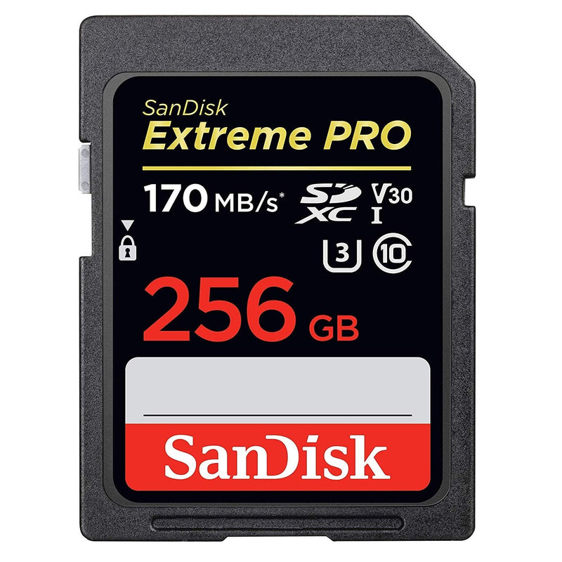 [Australia - AusPower] - SanDisk Extreme Pro 256GB SD Card SDXC UHS-I for Cameras Works with Nikon D3500, D7500, D5600 (SDSDXXY-256G-GN4IN) 4K UHD Video Class 10 Bundle with (1) Everything But Stromboli 3.0 Memory Card Reader 