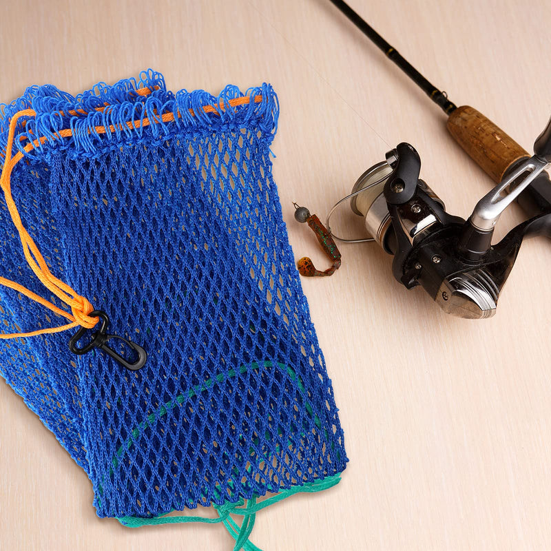 [Australia - AusPower] - 3 Pieces Crab Trap Bait Bags Outdoor Sports Style with 3 Pieces Rubber Locker for Fishing Crab Traps Catch 