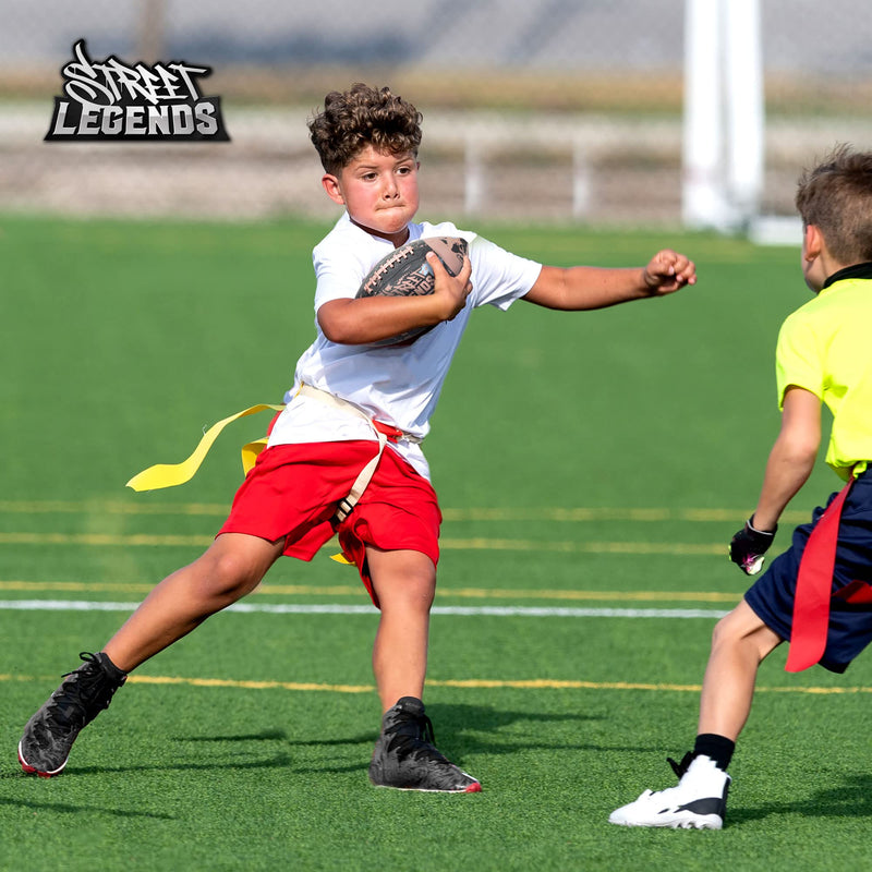 [Australia - AusPower] - Street Legends Youth Football for Kids Graffiti Printed Composite Leather Size 8 Football Includes Pump Made for Training Practicing Recreational Play Brown Junior 