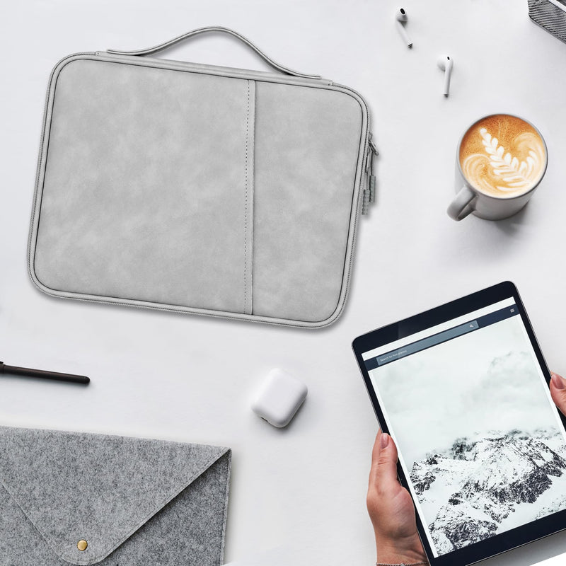 [Australia - AusPower] - Lacdo Tablet Sleeve Case for 10.9 inch New iPad / 11 inch iPad Pro / 10.2 inch iPad / 10.9" iPad Air / 10.5 inch iPad Pro Air, Galaxy Tab A8 10.5" Protective Bag, Fit Apple Smart Keyboard, Gray 