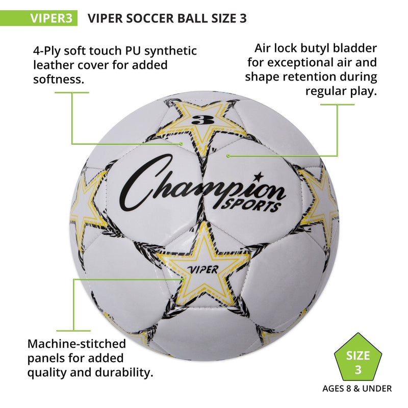 [Australia - AusPower] - Champion Sports Viper Soccer Ball Size 3 