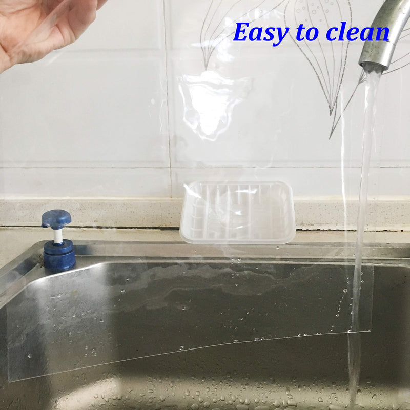 [Australia - AusPower] - 2 Pcs Clear Placemats Transparent Wipe Clean Plastic Placemats Set of 2 Clear Placemat for Kitchen Dinner Table Place Mats Dining Placemats Plastic Waterproof, Wipeable Coffee Table Cover, Cutable 