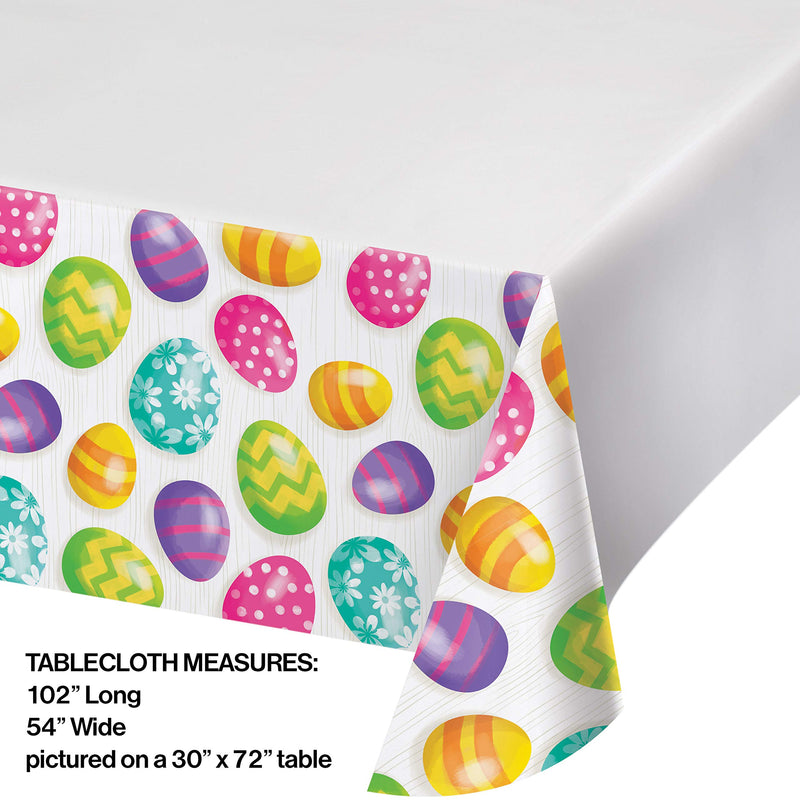 [Australia - AusPower] - Creative Converting Easter Eggs Plastic Tablecloths, 54" x 102", Multi-colored 