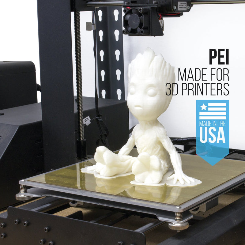 [Australia - AusPower] - Gizmo Dorks PEI Sheet 3D Printer Build Surface 235mm x 235mm (9.3" x 9.3") with Preapplied Laminated 3M 468MP Adhesive for Creality Ender 3 or CR 20 | Made in The USA 
