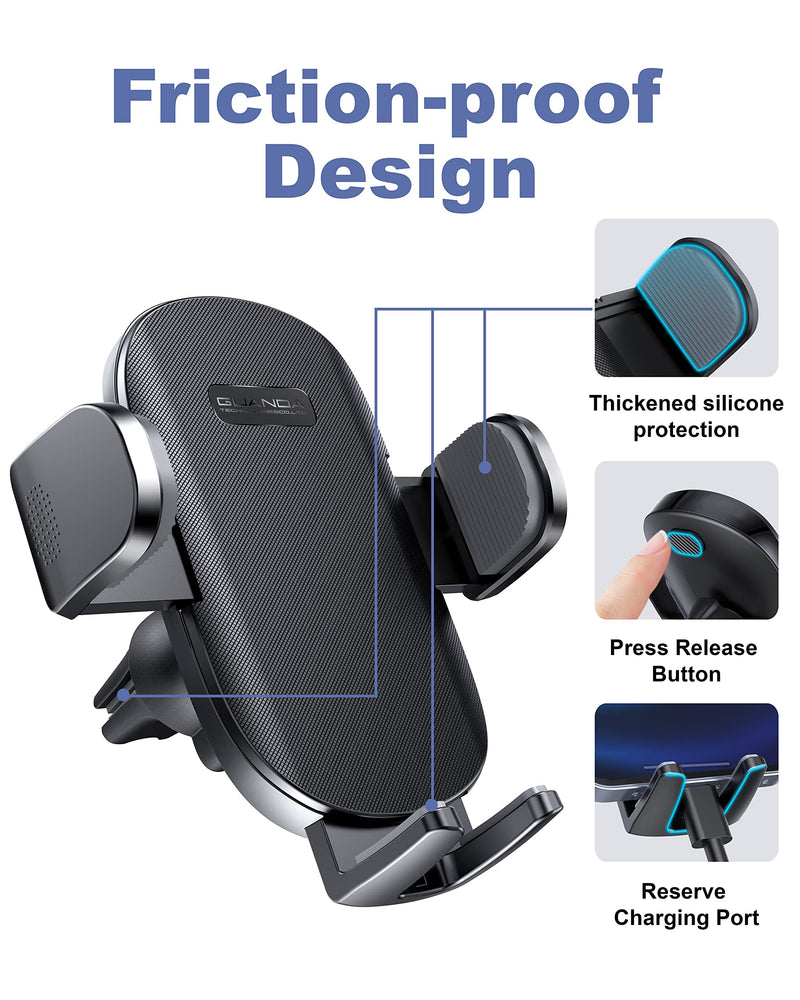 [Australia - AusPower] - MM100 Universal Air Vent Car Phone Mount, Easy-Installation Firm Cell Phone Holder for Hands-Free, Compatible with iPhone Saumsung LG Huawei Xiaomi & All Smartphone or Car 