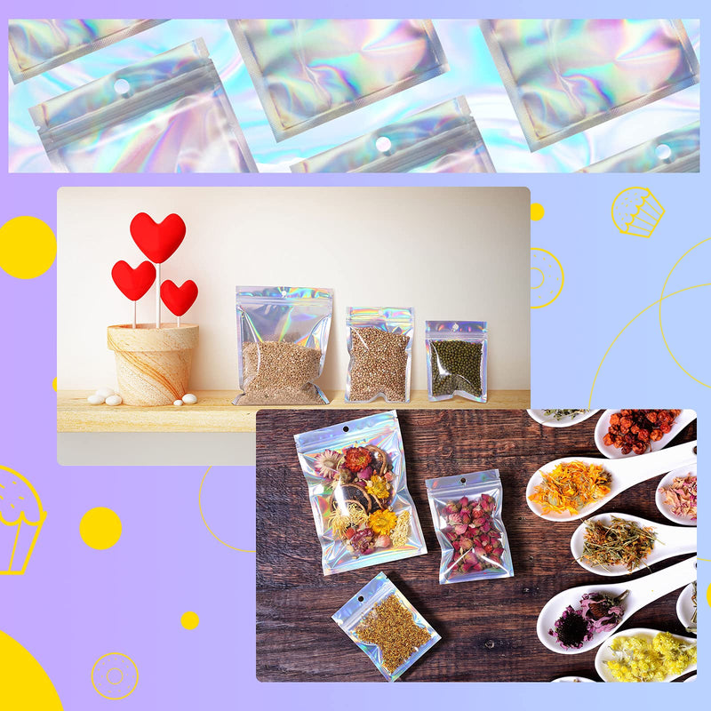 [Australia - AusPower] - 240 Thank You Cards Set, 130 Pieces Rainbow Holographic Sliver Thank You Cards 110 Pieces for Supporting My Small Business Gratitude Card Resealable Packaging for Business Owners Sellers 