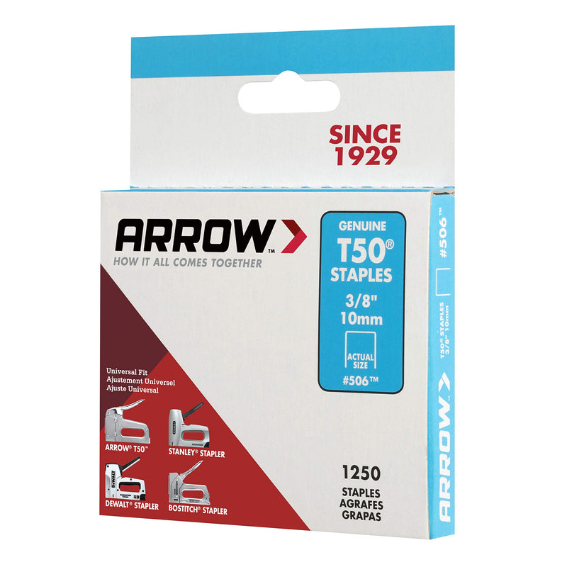 [Australia - AusPower] - Arrow 506 Genuine T50 3/8-Inch Staples, 1250-Pack 