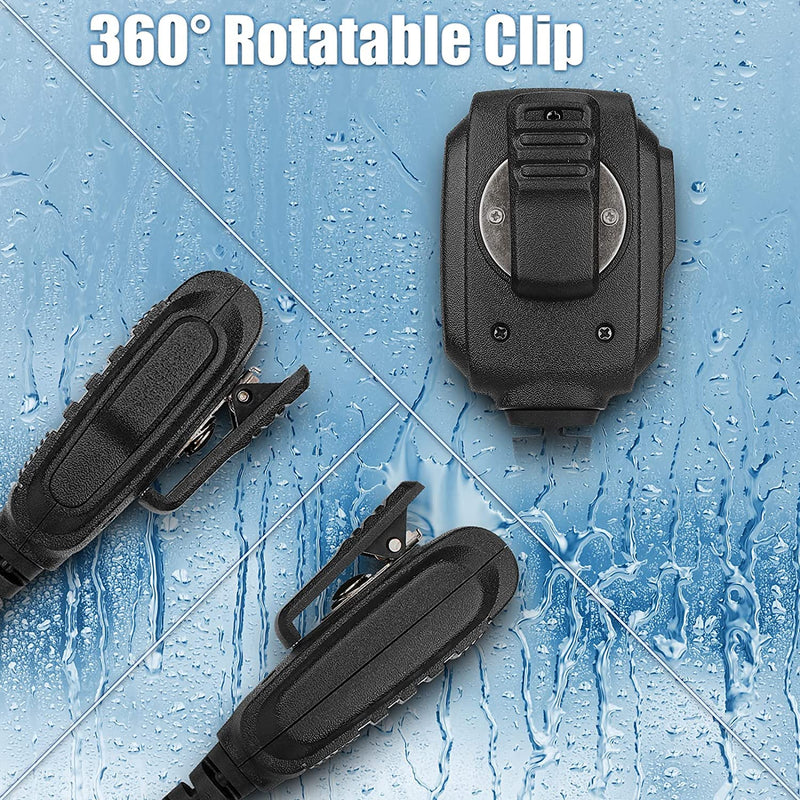 [Australia - AusPower] - Retevis Walkie Talkie Mic, Shoulder Speaker, IP54 Waterproof Microphone for BF-F8HP Baofeng UV-5R Retevis H-777 RT19 RT21 RT22 RT27 RT-5R Arcshell AR-5 Two Way Radios (2 Pack) 