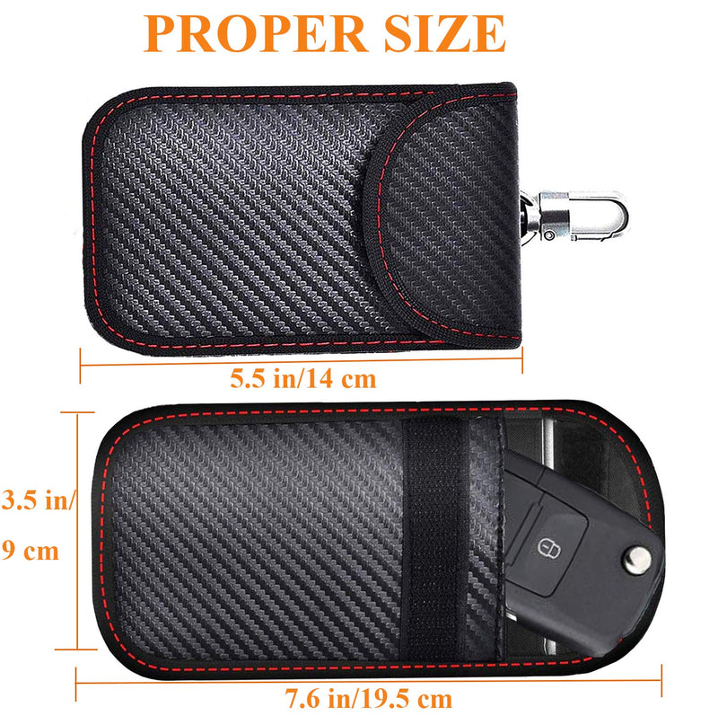 [Australia - AusPower] - Upgraded Faraday Bag for Key Fob (2 Pack),Premium Faraday Key Fob Protector– Car RFID Signal Blocking, Car Security Protection Pouch, Anti-Theft Pouch, Anti-Hacking Case Blocker 