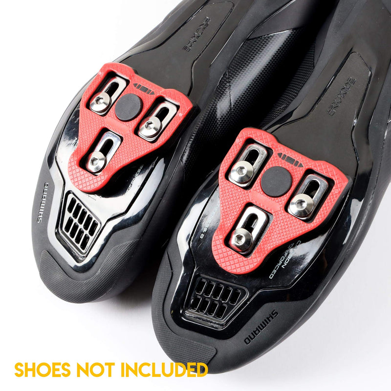 [Australia - AusPower] - CyclingDeal Compatible with Peloton Look Delta (9 Degree) Bike Cleats - Indoor Cycling & Road Bike Bicycle Cleat Set - Fully Identical or Compatible with Peloton Indoor Bikes Pedals and Shoes Non Slip 