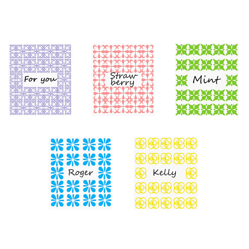 [Australia - AusPower] - Labels for Lip Balm Tubes/Value Pack of 400 Stickers (or Other Purposes) - 200 Writable Stickers and 200 Printed Stickers - Self Adhesive Easy Peel - Fineliner Pen Included for Label Writing 400 pieces B Multicolor 