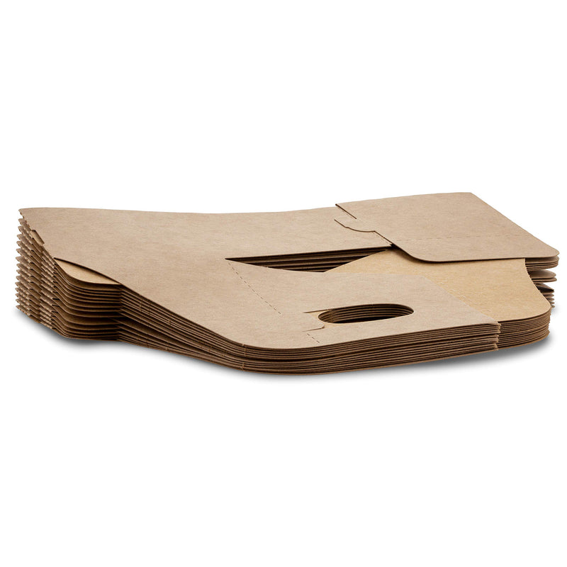 [Australia - AusPower] - 2 Cup Kraft Paperboard Small Drink Carrier With Convenient Handles - Size 7.625" X 3.75" X 8.875" by MT Products (15 Pieces) 