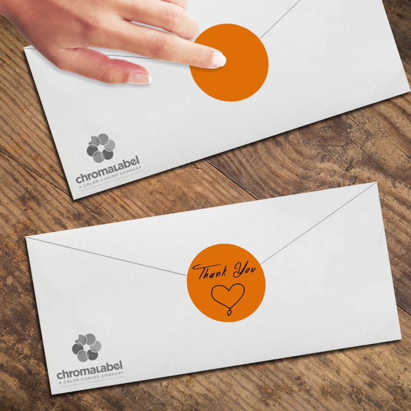 [Australia - AusPower] - ChromaLabel 2 Inch Round Permanent Color-Code Dot Stickers, 500 per Roll, Orange 