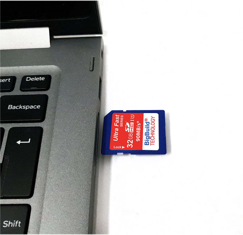 [Australia - AusPower] - BigBuild Technology 32GB Ultra Fast SDHC 90MB/s Memory Card Compatible with Canon PowerShot SX420/SX430 is, SX520/SX530/SX540 HS Camera Blue / Size: 32GB 