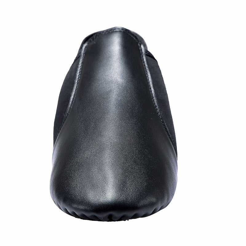 [Australia - AusPower] - Dynadans Women's Leather Upper Slip-on Jazz Shoe 4 Women/3.5 Men Black 