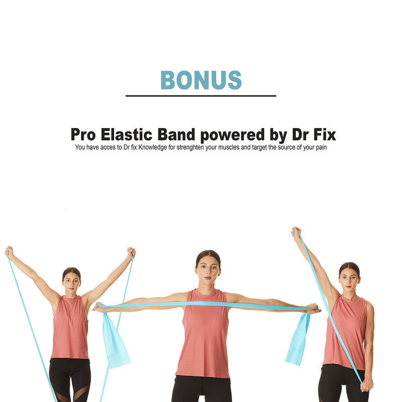 [Australia - AusPower] - Dr Fix Cervical Neck Traction Device for Instant Neck Pain Relief at Home | Elastic Band (Dark Blue, 12-17) Dark Blue 12-17 Inch (Pack of 1) 