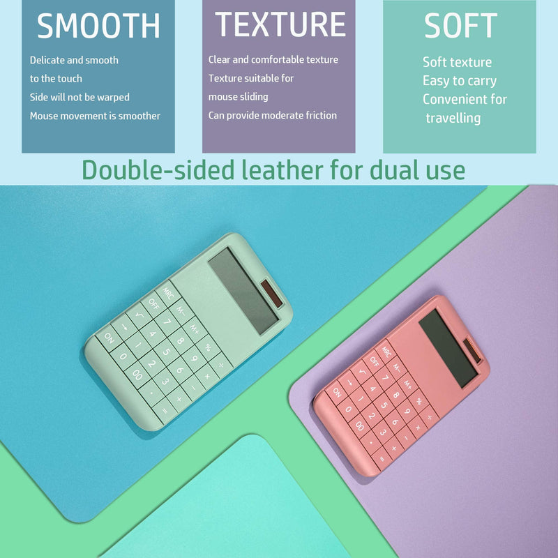 [Australia - AusPower] - Aothia Desk Pad, Multifunctional Dual-Sided Office Desk Mat, Smooth Surface Soft Mouse Pad, Easy Clean Waterproof Pu Leather Desk Cover, Desk Writing Mat for Office/Home (23.6" x 13.7",Khaki+Violet) 23.6" x 13.7" Khaki+light Violet 